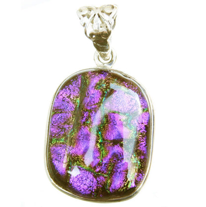 Dichroic Pendant set in Silver