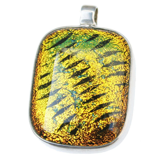 Dichroic Pendant set in Silver