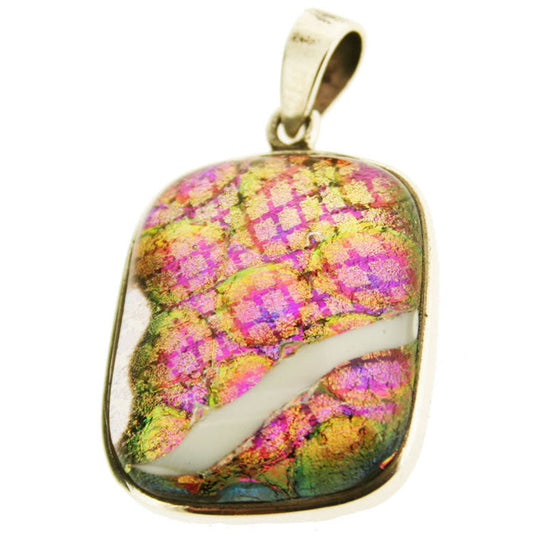 Dichroic Pendant set in Silver
