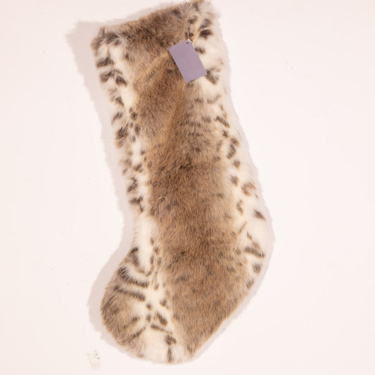 Helen Moore Faux Fur Christmas Stocking – Lynx (Large)
