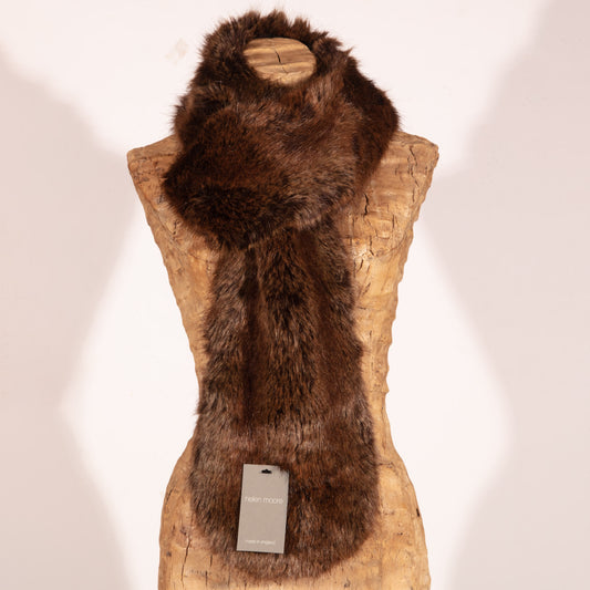 Helen Moore Loop Faux Fur Scarf – Golden Bear (Vegan, Made in England)