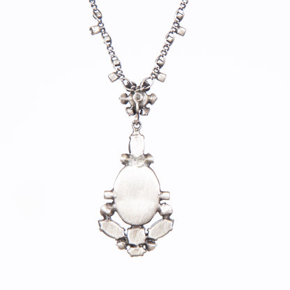 Konplott Victoria Collection Black Floral Pendant Necklace