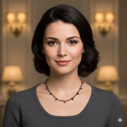 Konplott, Disco Star Enchanting All Round Necklace, Raspberry