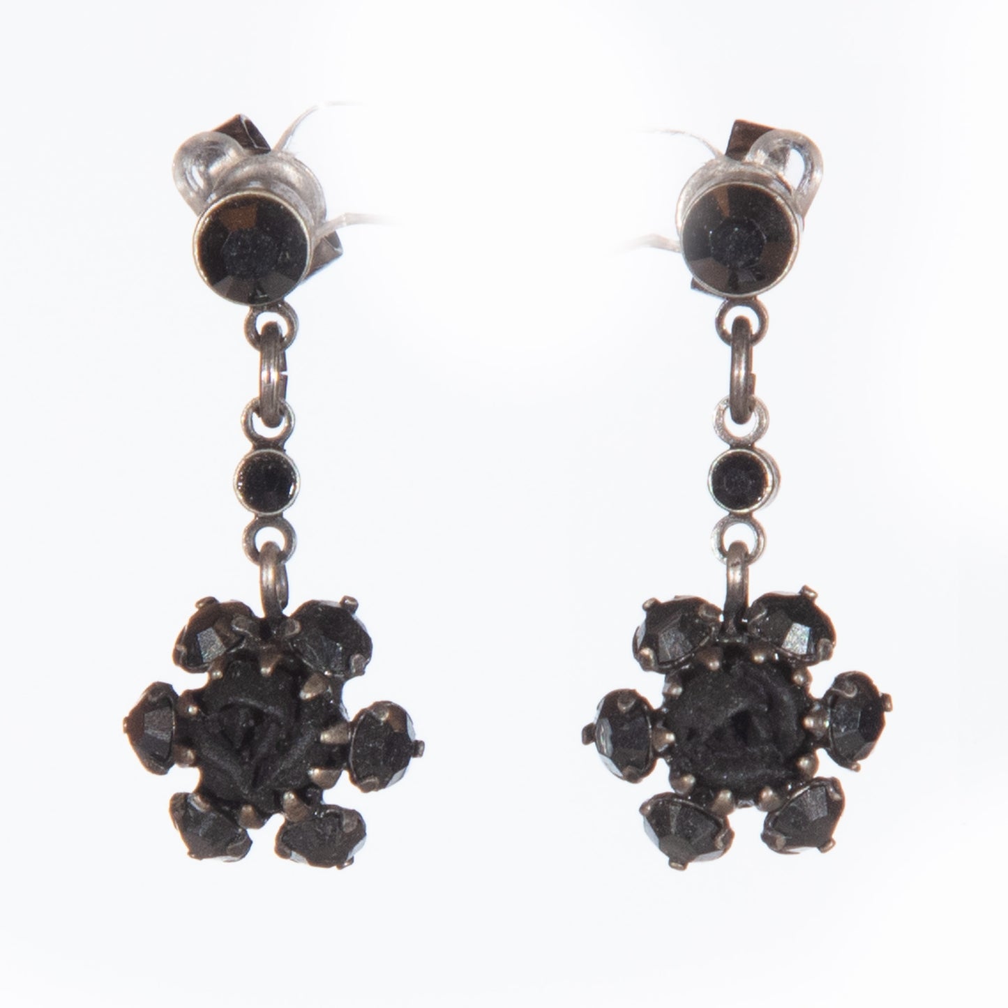 Konplott, Victoria Drop Post Earrings in Black/Gold