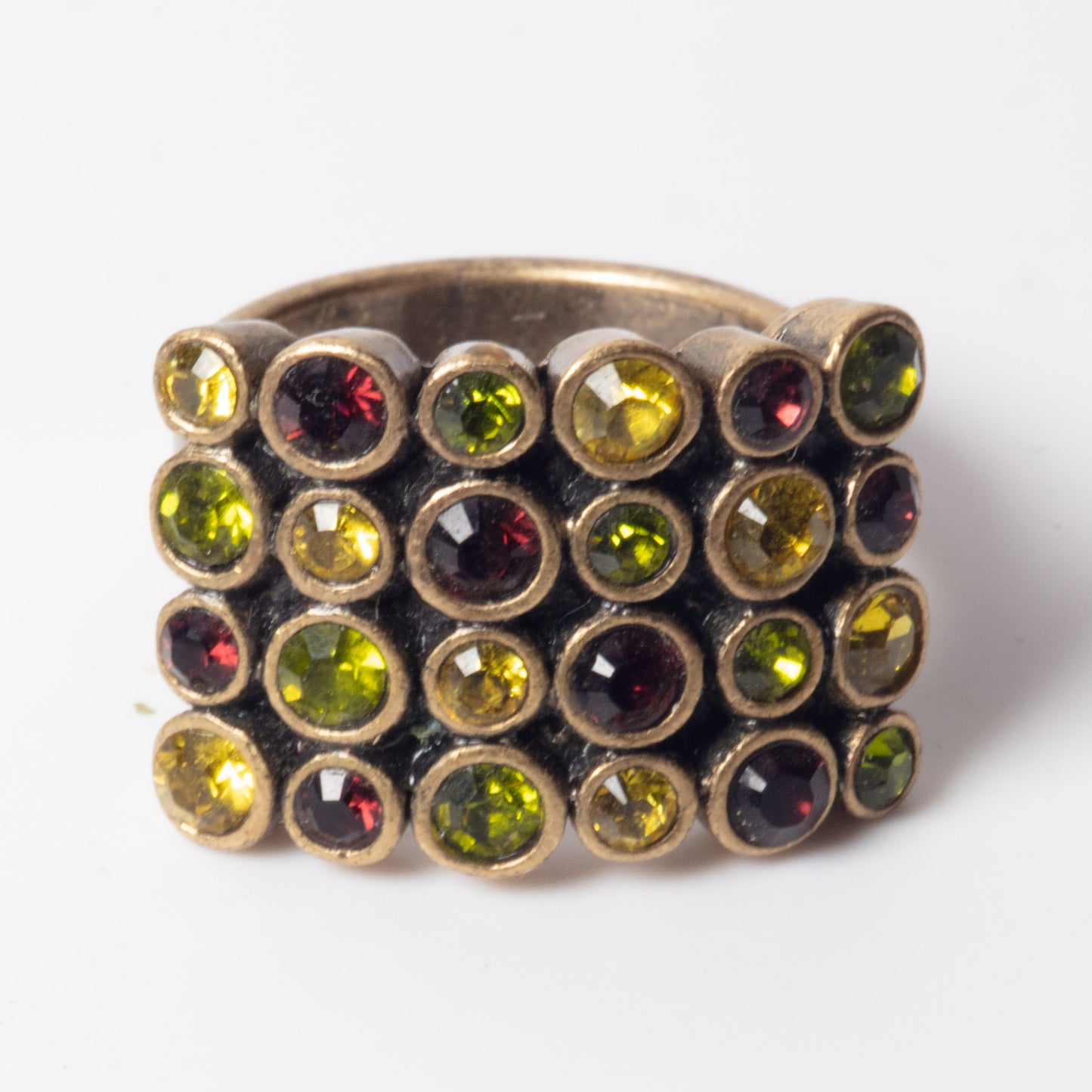 Pilgrim Multicolour Crystal Sculptural Statement Ring (c. 2010)