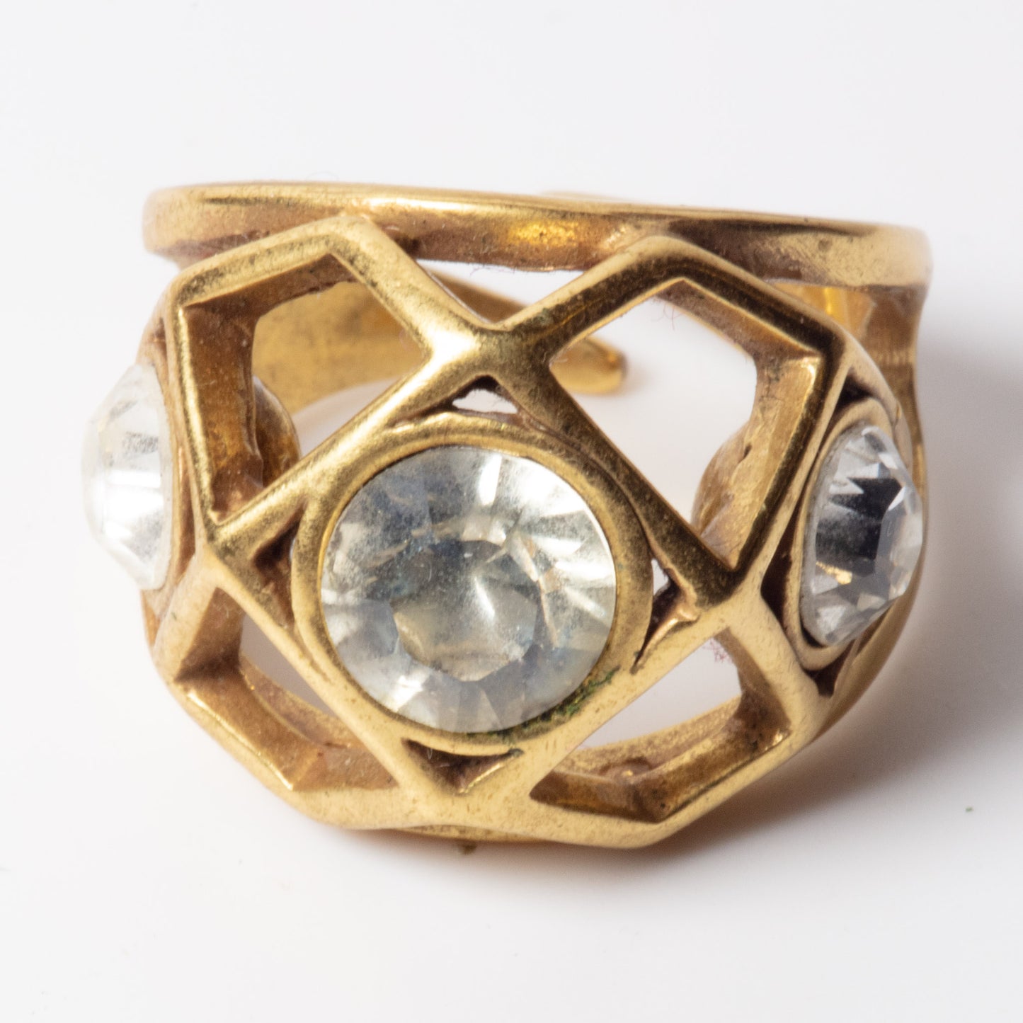 Pilgrim Modernist Revival Crystal Statement Ring (c. 2010)