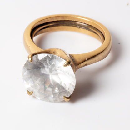 Pilgrim Clear Crystal Solitaire Ring (c. 2010)