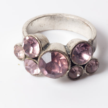 Pilgrim Pink Crystal Sculptural Statement Ring (c. 2010)