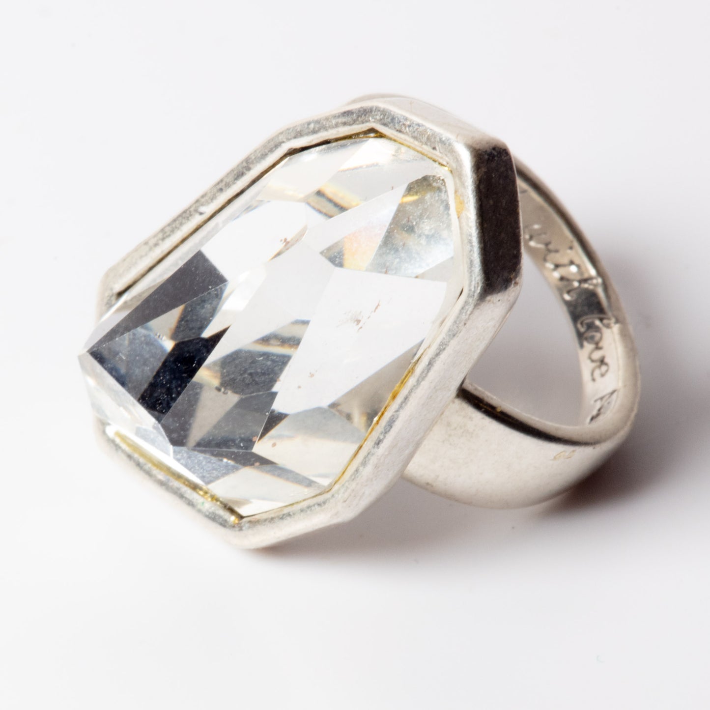 A&C Deer Skull, Faceted Glass Ring