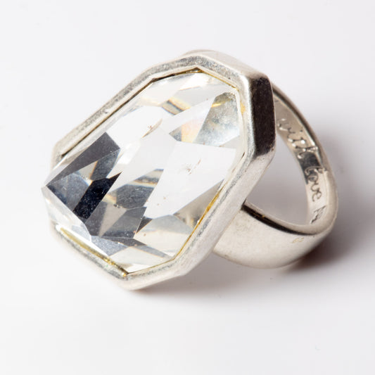 A&C Deer Skull, Faceted Glass Ring