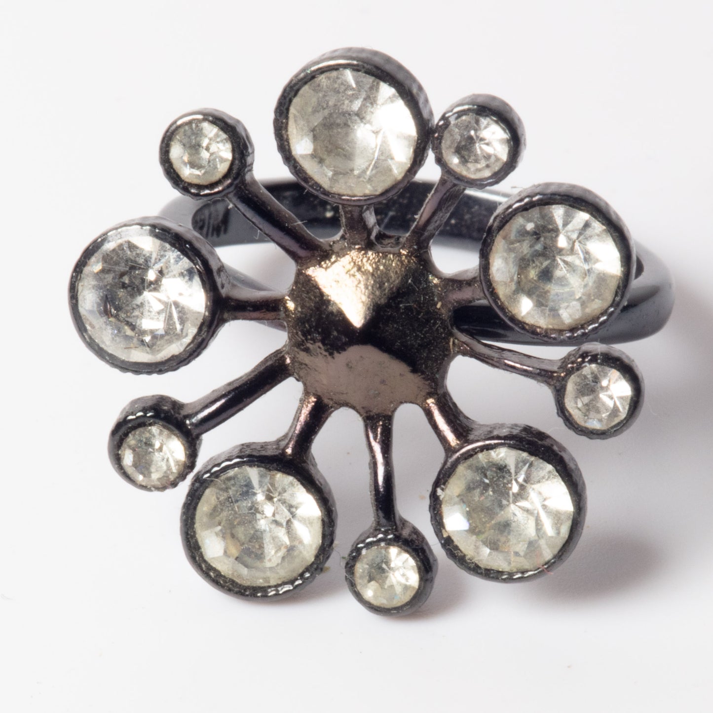 Pilgrim Crystal Sculptural Starburst Statement Ring (c. 2010)