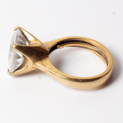 Pilgrim Clear Crystal Solitaire Ring (c. 2010)