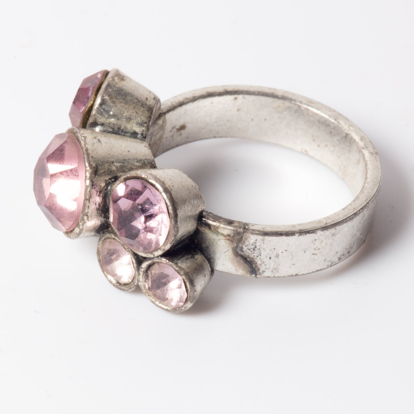Pilgrim Pink Crystal Sculptural Statement Ring (c. 2010)