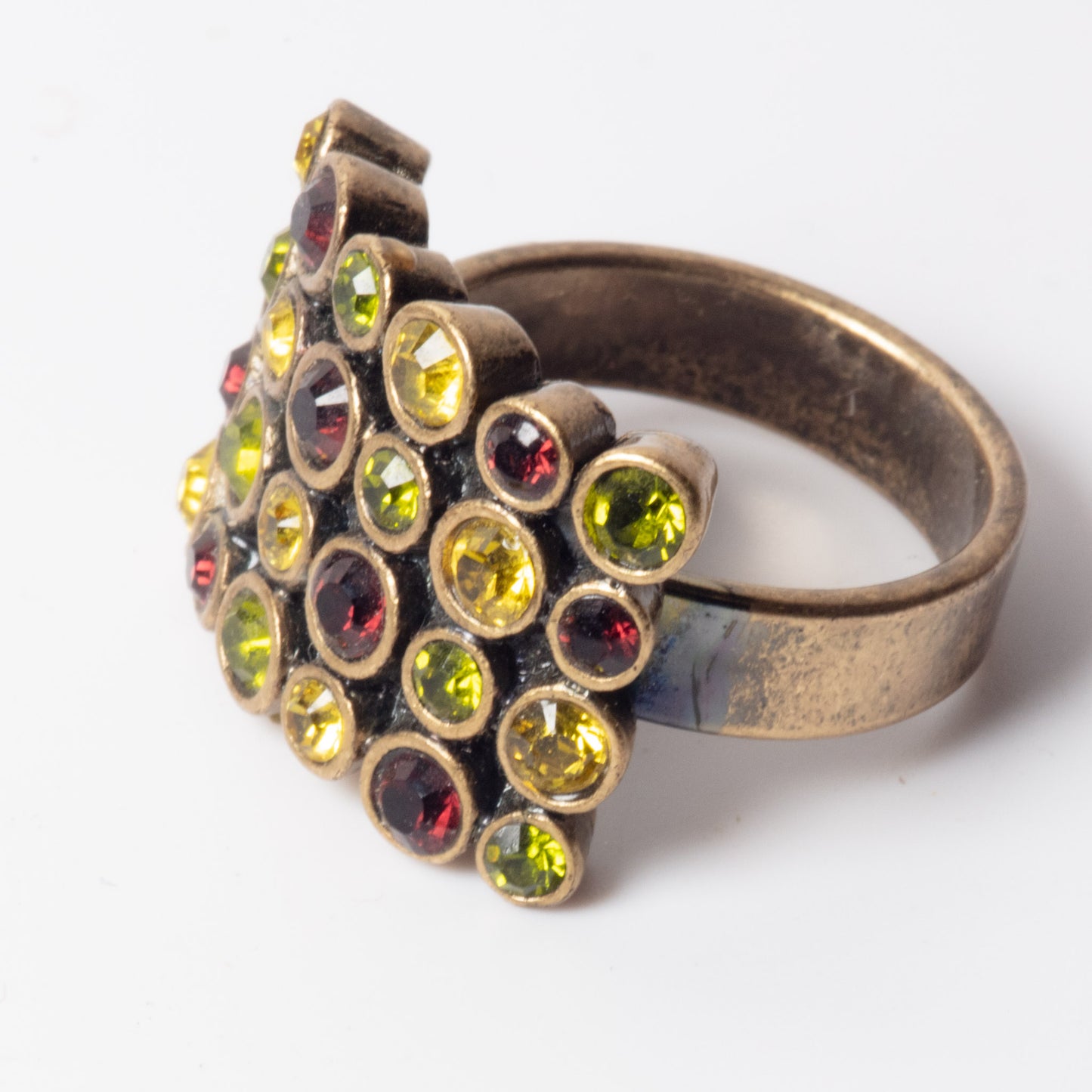 Pilgrim Multicolour Crystal Sculptural Statement Ring (c. 2010)