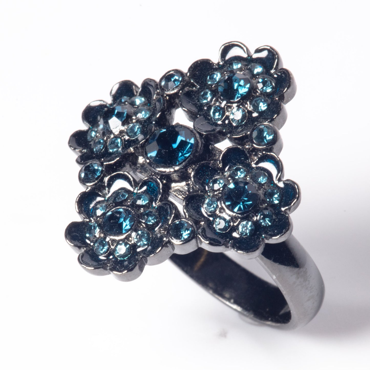 Pilgrim, Expectations, Adjustable Ring in Blue/Hematite