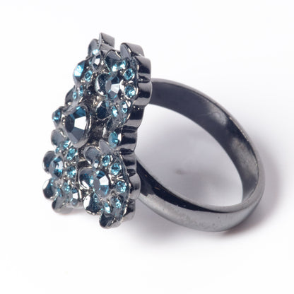 Pilgrim, Expectations, Adjustable Ring in Blue/Hematite