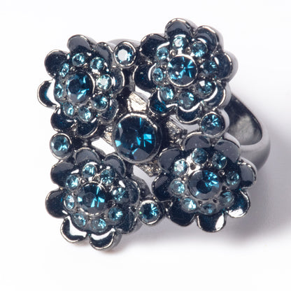 Pilgrim, Expectations, Adjustable Ring in Blue/Hematite