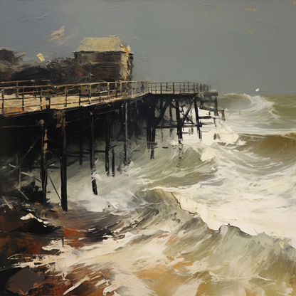 Stormy Sea next Pier