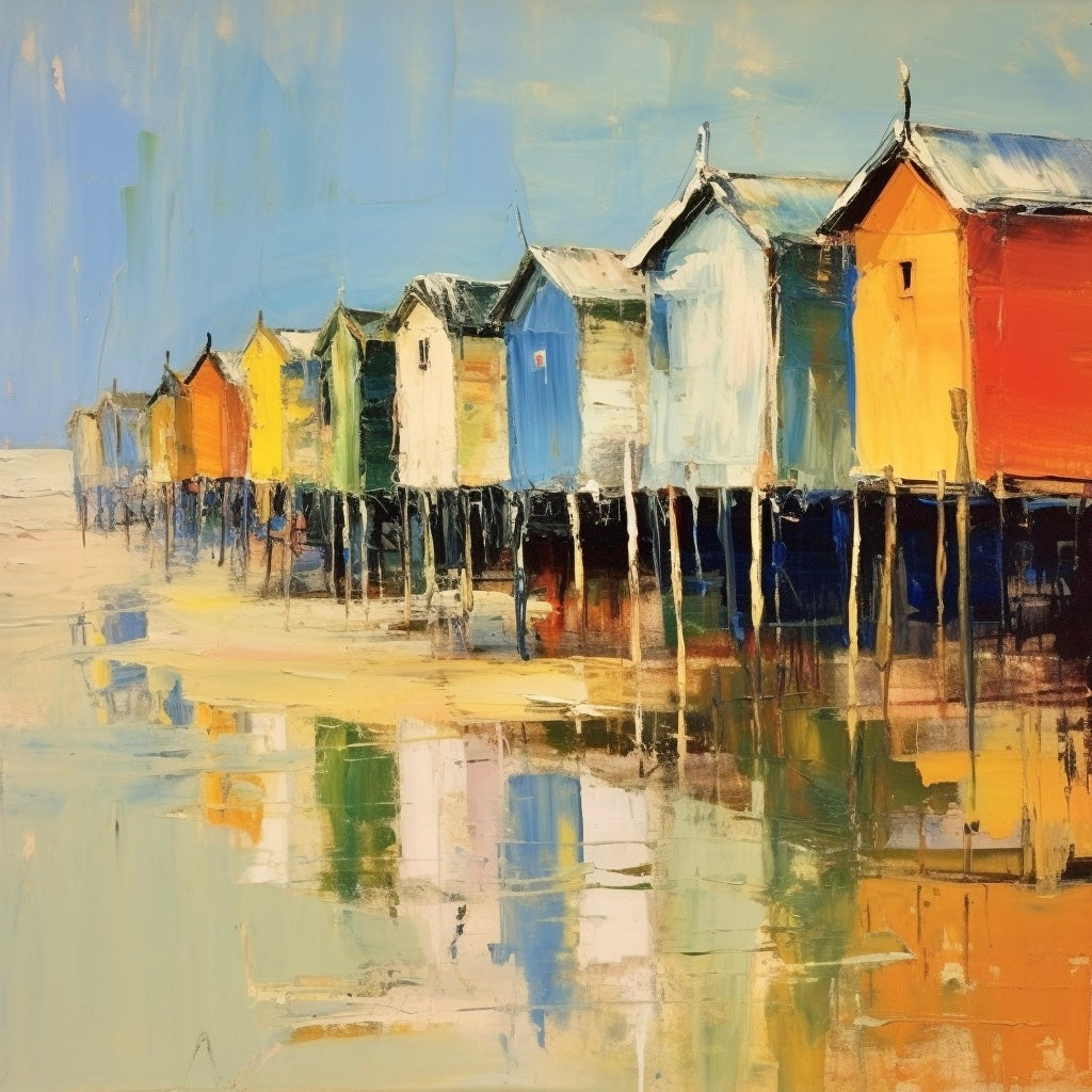 Beach Huts at Dawn