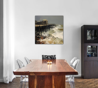 Stormy Sea next Pier