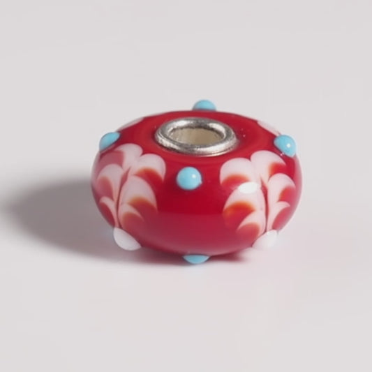Scarlet Flow Unique Trollbeads Glass Bead