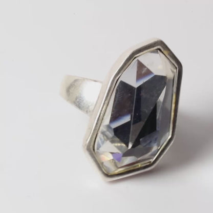 A&C Deer Skull, Faceted Glass Ring