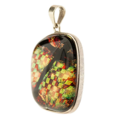 Dichroic Pendant set in Silver