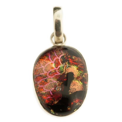 Dichroic Pendant set in Silver