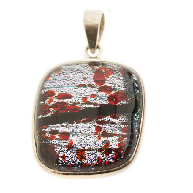 Dichroic Pendant set in Silver