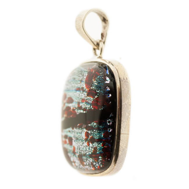 Dichroic Pendant set in Silver