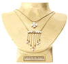 Pilgrim Starflower Starflower Adjustable Necklace Bar Drop Necklace, White/Gold