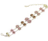 Pilgrim Jewel Stunning Crystal Jewelled Double Row Bracelet, Pastel/Silver