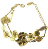 Pilgrim Flowered By Pilgrim Double Chain Bracelet, Lime/Gold