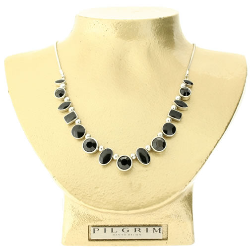 Pilgrim Classic Neo Classic Necklace, Black/Silver