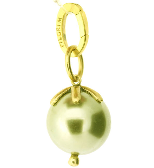 Pilgrim Pearls And Chains Pendant , Green/Gold