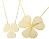 Pilgrim Graphic Flower Long Pendant, White/Gold