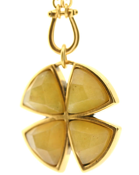 Pilgrim Elegant Rock Long Flower Pendant, Brown/Gold
