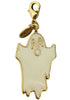 Pilgrim Charms Ghost Charm, White/Gold