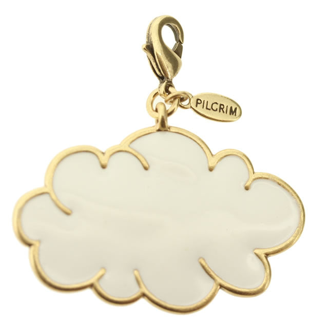 Pilgrim Charms Cloud Charm, White/Gold