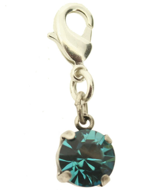 Pilgrim Charms Rock Charm, Turquoise/Silver