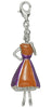 Pilgrim Charms Elegant Lady In A Fabulously Retro Dress, Orange/Purple/Silver