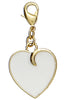 Pilgrim Charms Candy Heart Charm, White/Gold