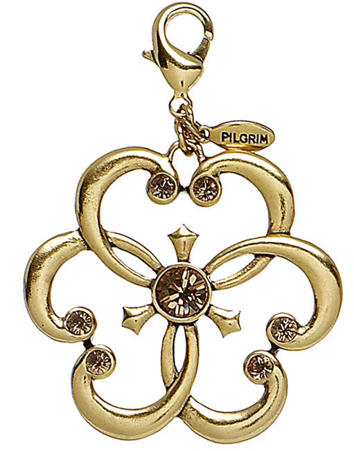Pilgrim Mega Charm Scrollwork Flower Mega Charm, Gold