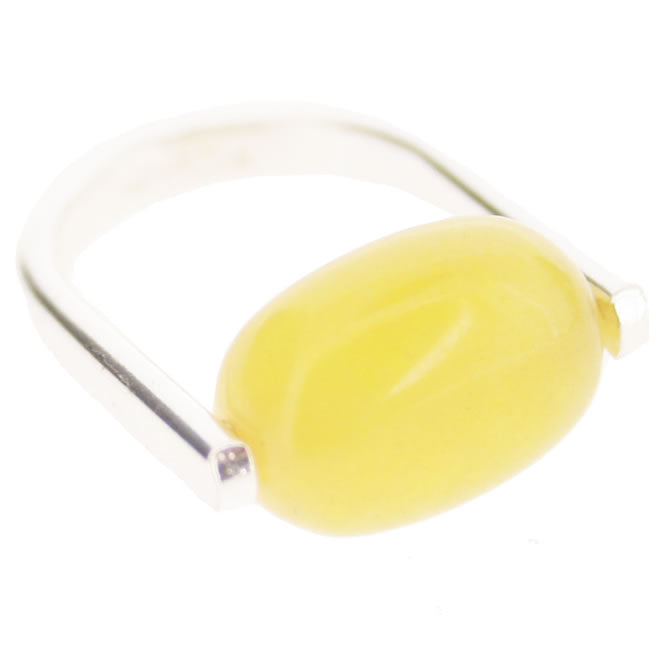Pilgrim Pure And Precious Unusual Ring With A Stone  That Turns, Yellow/Silver