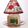 Yankee Candle Shade and tray for Medium Large Candles, Poinsettias