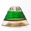 Yankee Candle Shade and tray for Medium Large Candles Green/Clear glass embellished with wire