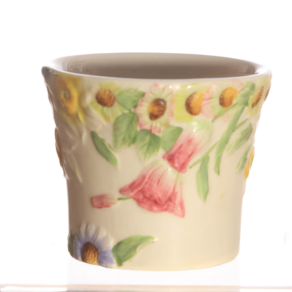 Votive Holder, ceramic, natural flowers