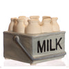 Yankee Tealight Holder, Milk bottles in Basket