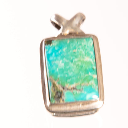 Silver Pendant Turquoise cage
