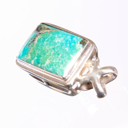 Silver Pendant Turquoise cage
